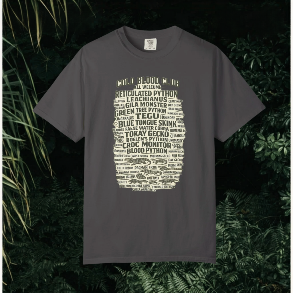 Reptile Species Word Cloud T-Shirt